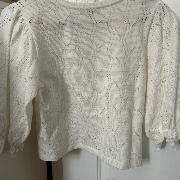 Zara Ivory Textured Knit Top - Picture 2 of 3